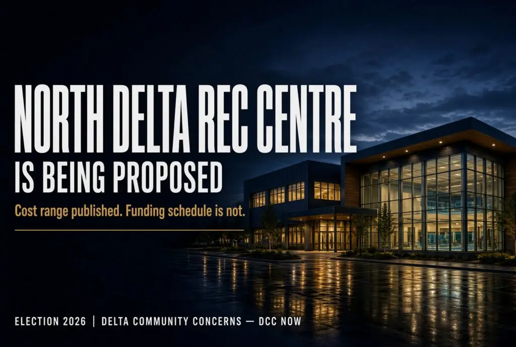 A North Delta rec center is being proposed — cost range published, funding schedule is not.