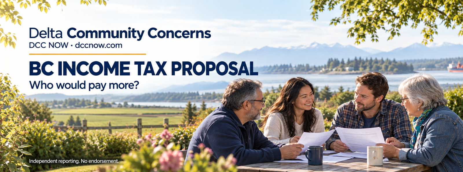 Delta Community Concerns graphic: BC income tax proposal, who would pay more?
